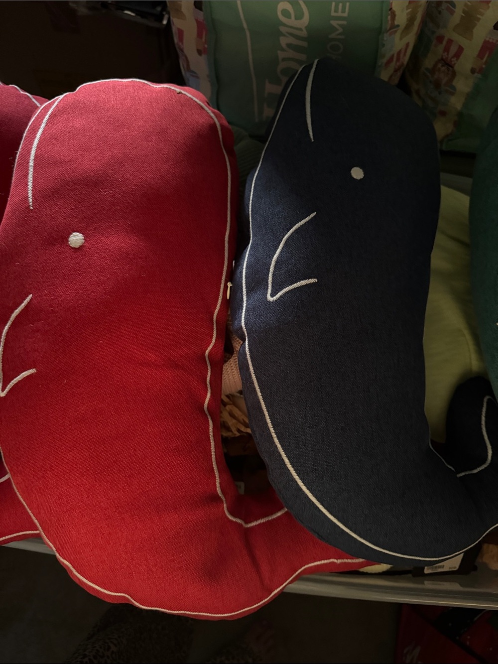 NWT Whale Accent Pillow, available in Red, Blue or Teal, Summer Accent Pillows - Picture 10 of 11